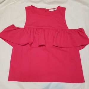 Elegant Pink Ruffle Top